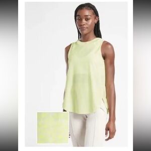 Athleta - NWT Zephyr Print Tank - Neon Yellow Leopard Print. Size: XXS